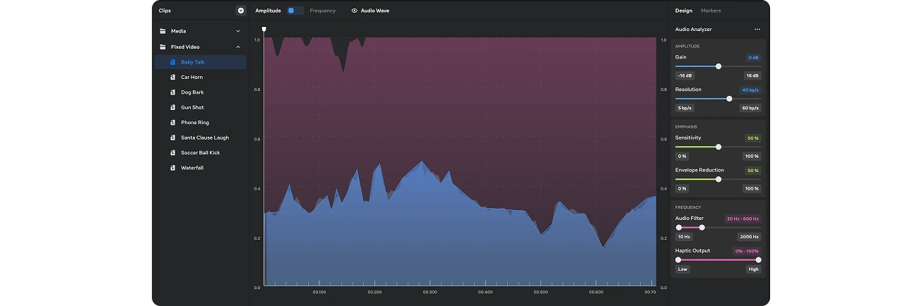 SoundHapticVR project logo and interface