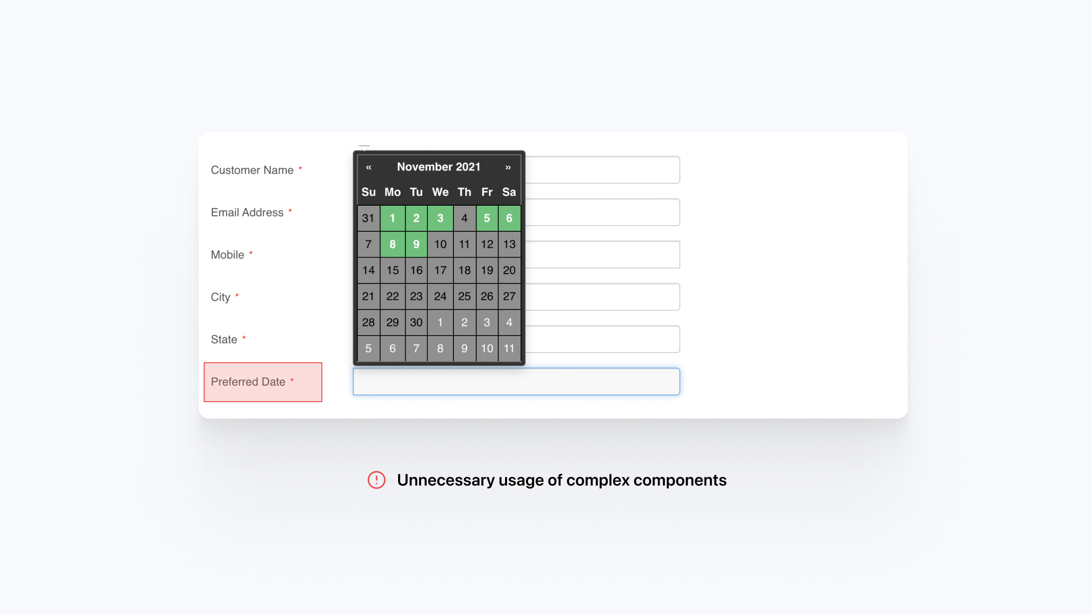 Xiaomi service booking calendar showing complex date selection interface